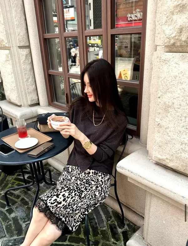 Stylish Leopard Print Dress for Women, Exuding Elegance