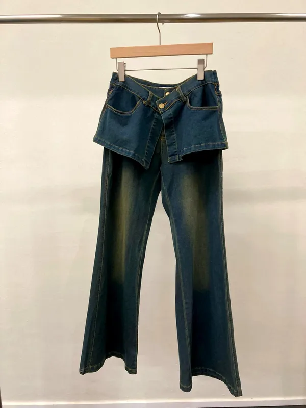 トレンディなルーズフィット女性用デニムパンツ - 様々なスタイルに簡単にマッチ