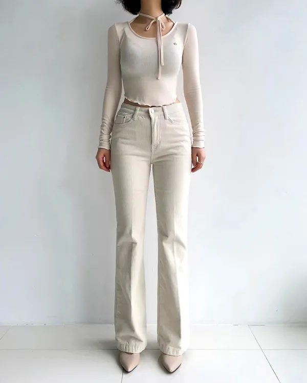Stylish High-Waisted Women's Pants, Slim Fit and Versatile Design