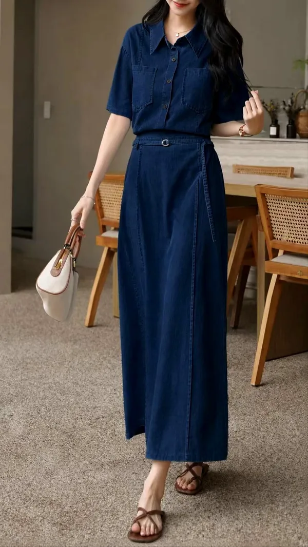 Elegant Casual Denim Skirt - Showcase Your Charming Style with Our New Arrival New model launched