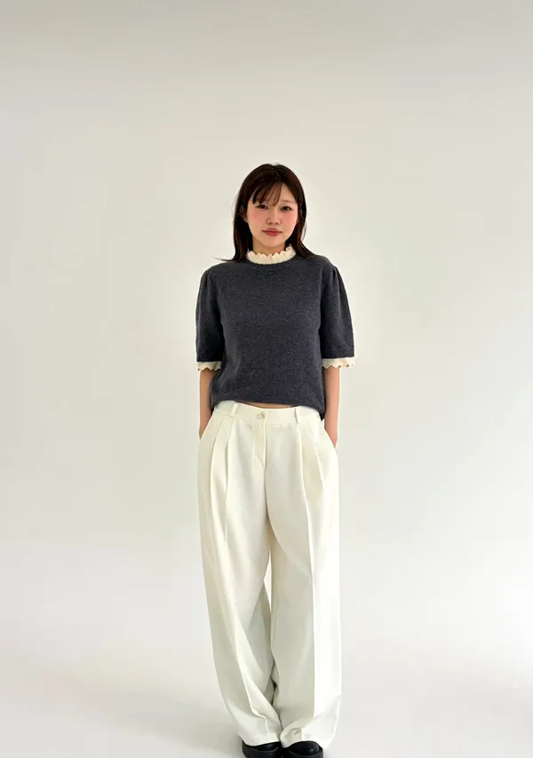 Stylish Loose White Women's Pants, Comfortable and Versatile