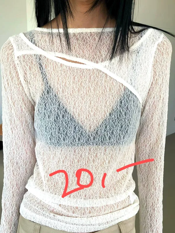 Sheer Lace Women's Top - Elegant and Fashionable