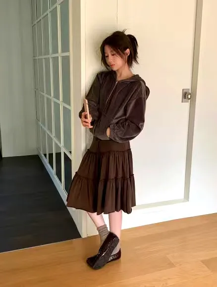 Chic Casual Midi Skirt - Elegant Style for Any Occasion by maybebaby 46187