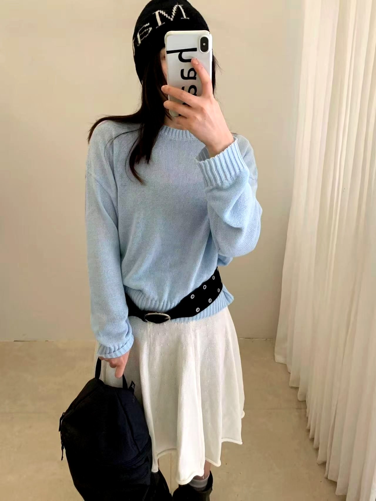 상쾌한 블루 여성 탑, 편안하고 스타일리시