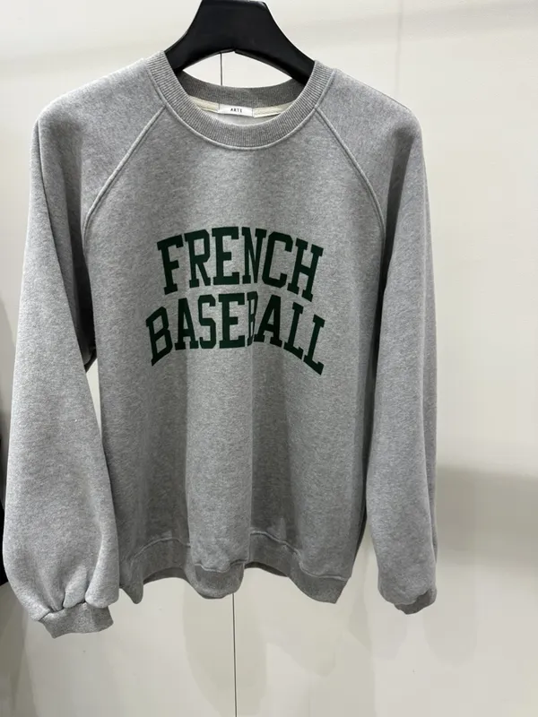 French Casual Style Printed Sweatshirt