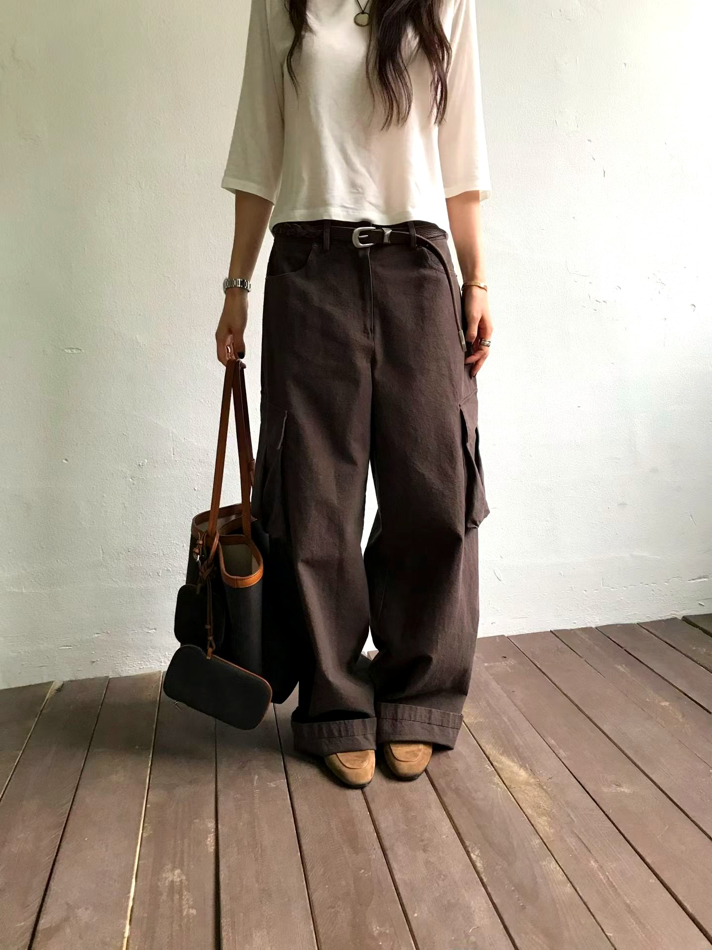 루즈 캐주얼 여성 바지, 패셔너블하고 다재다능