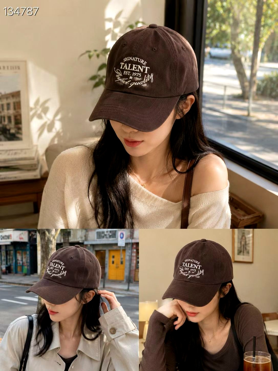 패셔너블 캐주얼 여성 모자, 클래식 자수 디자인 - 신상품 출시