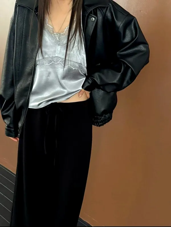 Elegant Silky Camisole, Perfectly Paired with Fashionable Jackets