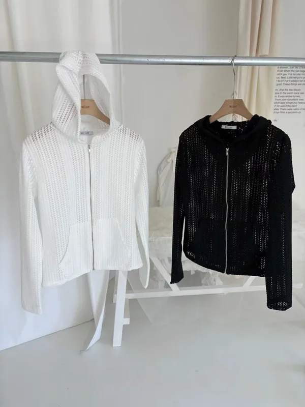 Breathable Knit Hoodie Jacket - Stylish Casual Look