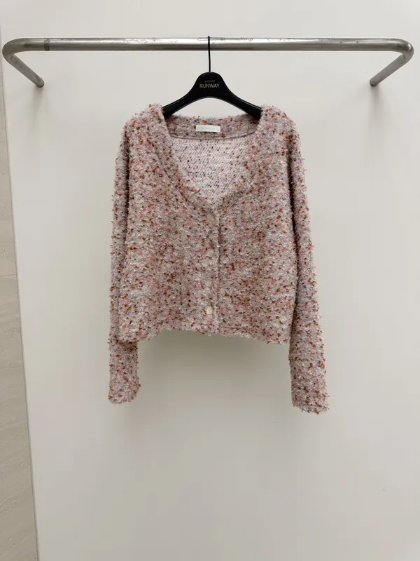 Gentle Floral Knitted Cardigan, Fashionable and Versatile