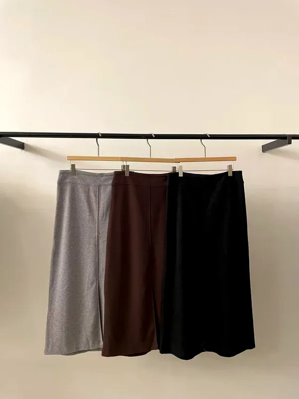Stylish Casual Midi Skirt - Comfortable and Versatile for Spring and Summer