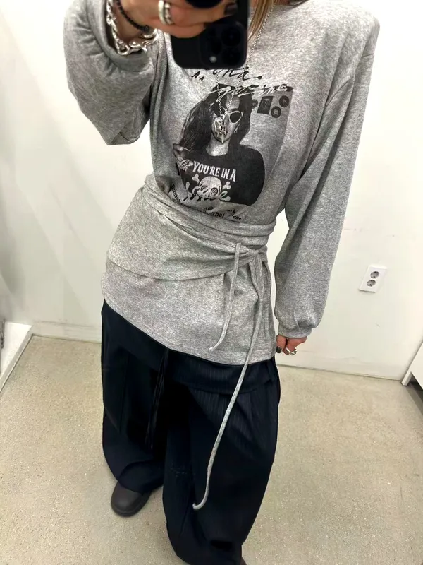 Stylish Gray Printed T-Shirt, Comfortable and Versatile