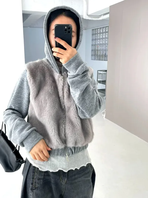 時尚女裝外套，柔軟舒適的毛絨設計