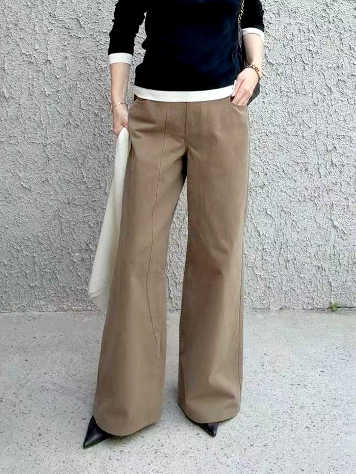 패셔너블한 루즈핏 여성 바지, 편안하고 다재다능