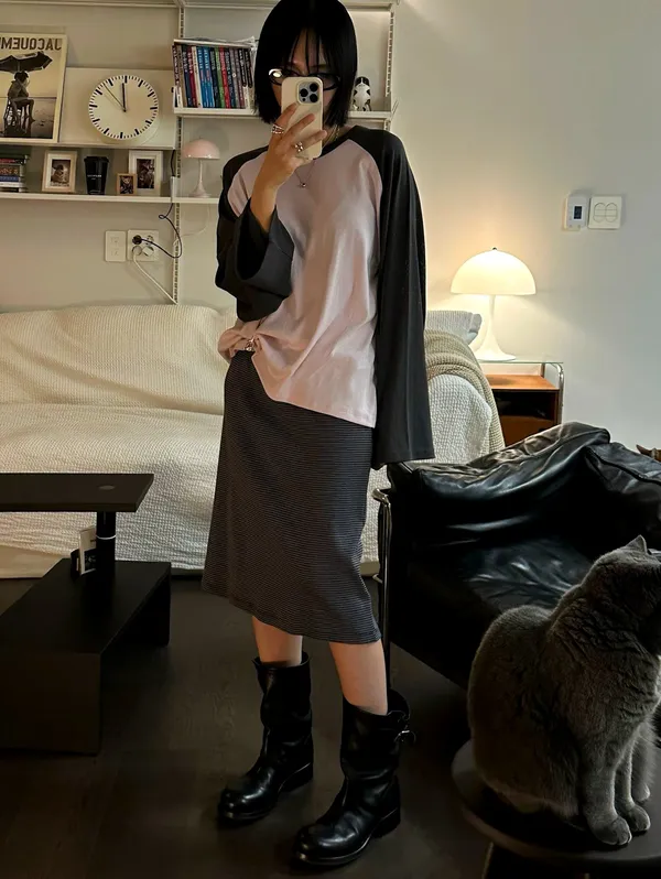 Stylish Color-Block Women's Top, Comfortable Casual Style