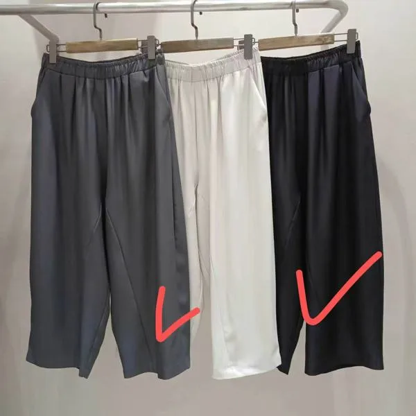 Fashionable Loose-Fit Cropped Pants - Comfortable and Breathable for Spring and Summer