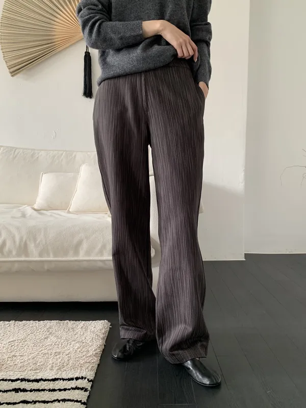 Elegant Draped Women's Trousers, Effortlessly Pair with Any Top