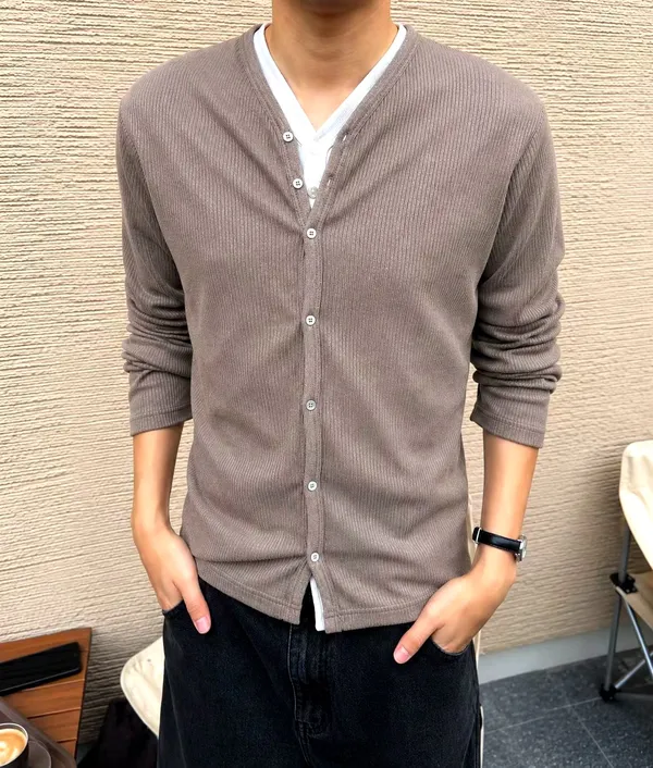 Men's Casual Knitted Cardigan Jacket
