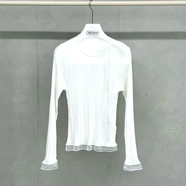 Elegant Sheer Long Sleeve Women's Top, Light and Comfortable