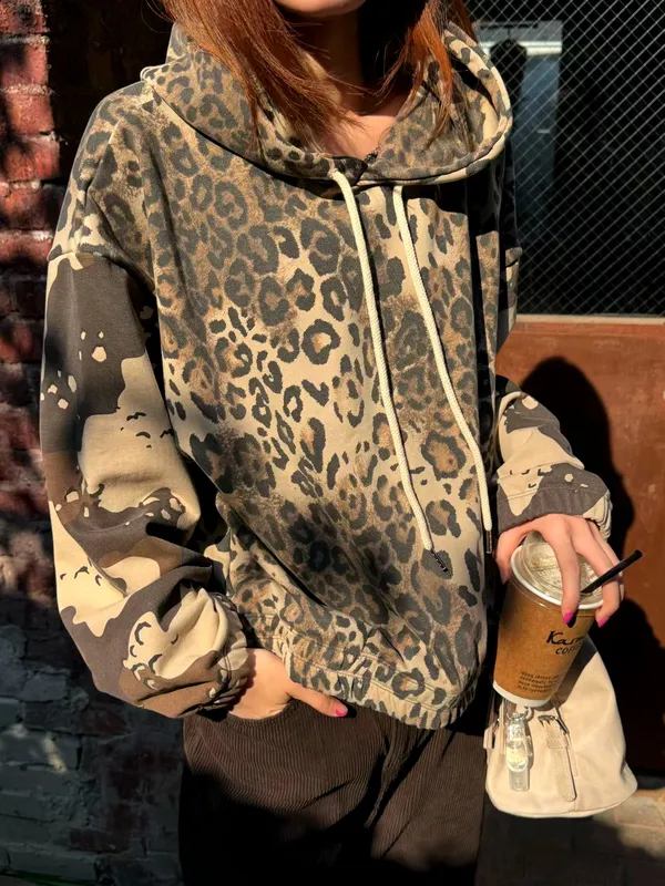 Trendy Leopard Print Hoodie - Comfort Meets Style