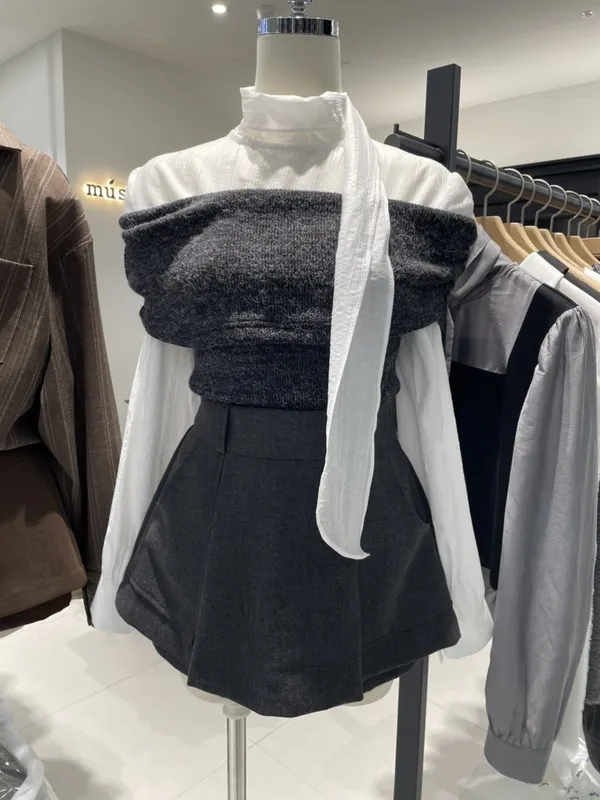 Elegant and Chic Women's Color-Block Top