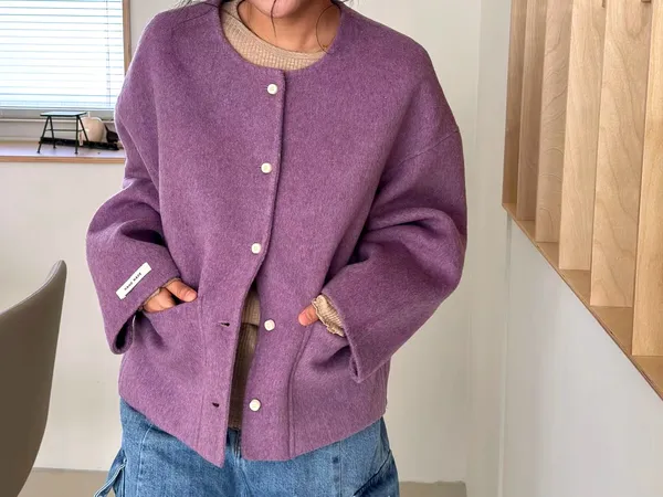 Stylish Purple Women's Jacket - Warm, Comfortable, and Versatile