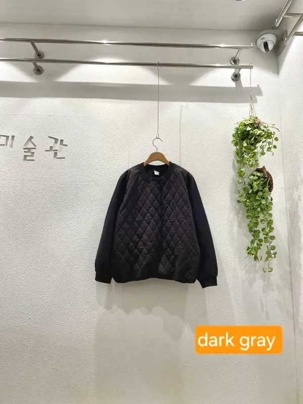 스타일리시 미니멀리스트 여성용 면 패치워크 재킷