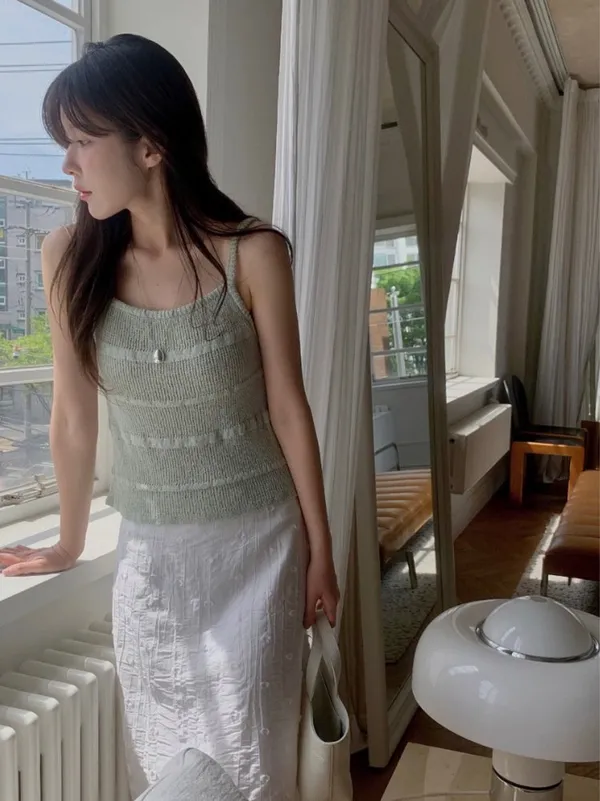 Fresh Knitted Camisole Top, Perfect for Summer Styling