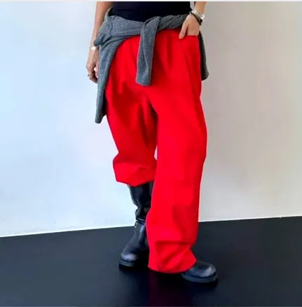 Stylish Casual Red Pants, Comfortable and Versatile
