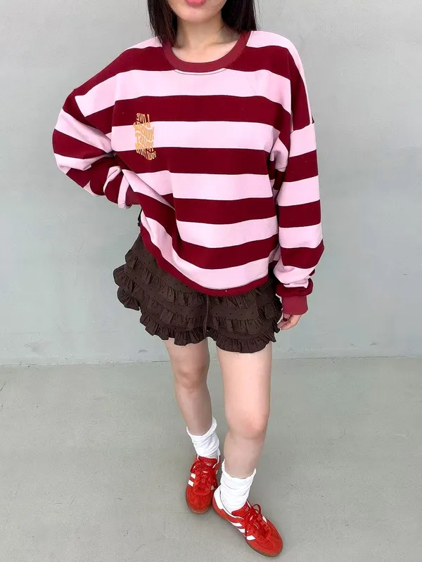 Striped Color-Block Casual T-Shirt - Fashionable and Versatile