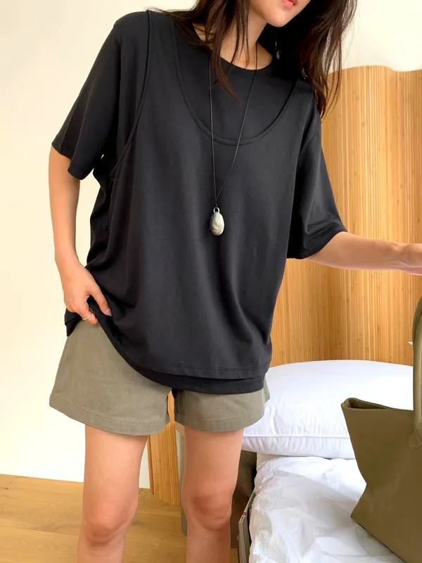 Minimalist Loose Women's Top, Comfortable and Breathable