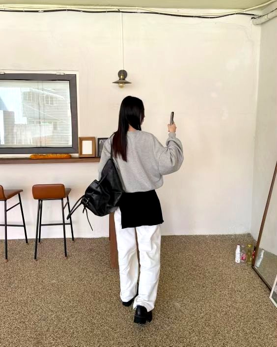 미니멀리스트 편안한 여성용 탑, 패셔너블한 캐주얼 스타일