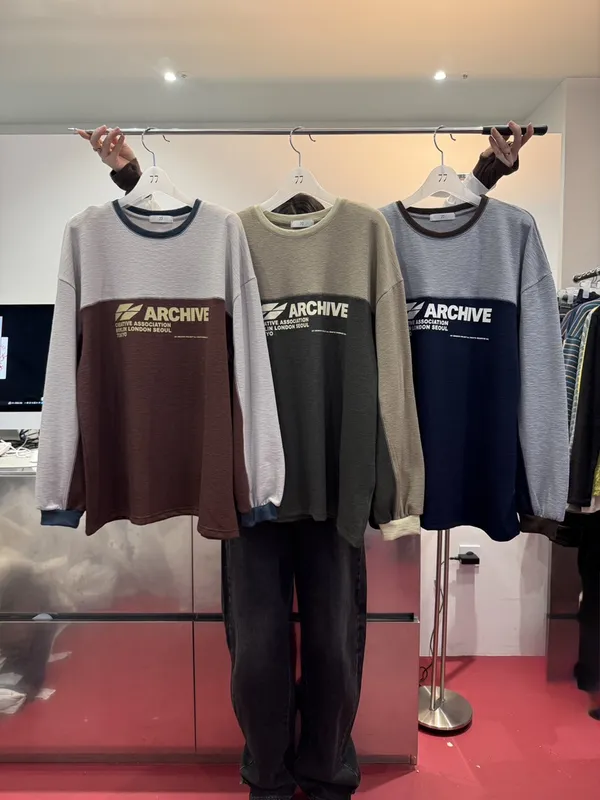 Retro Style Long Sleeve T-Shirt, Comfortable Casual Fit