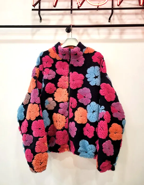 Stylish Floral Pattern Women's Jacket - Warm and Comfortable