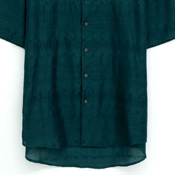 Fresh Green Men's Short Sleeve Shirt - Comfortable and Breathable, a Summer Essential