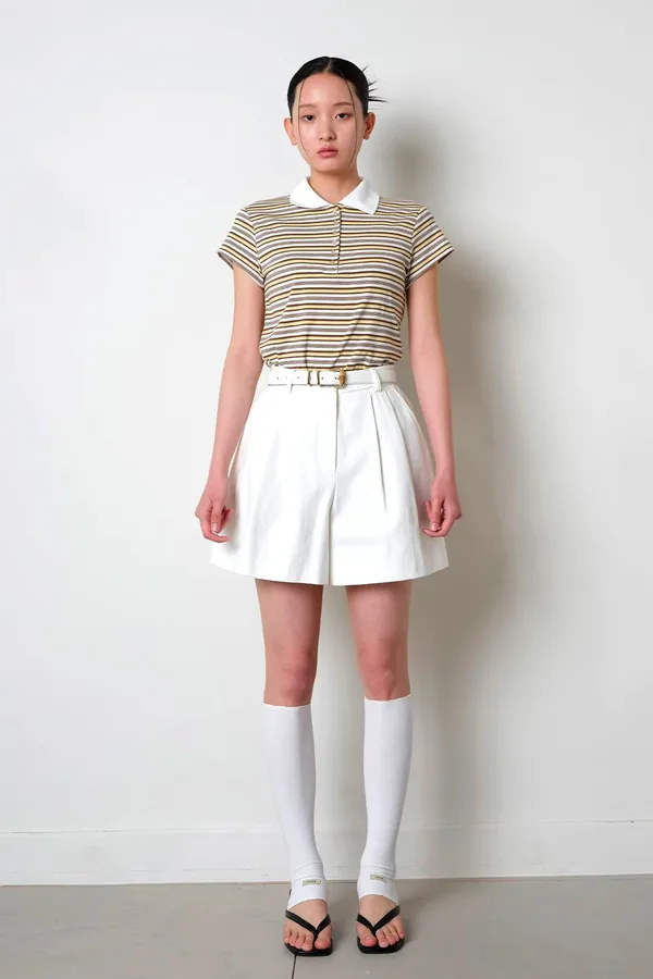 Striped Short Sleeve Polo Shirt - Fresh and Stylish for Summer Wear