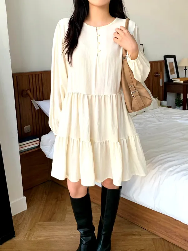 Elegant temperament women's dress, lightweight and comfortable, perfect match.