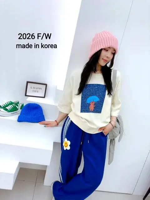 Korean Style Cute Printed Loose T-Shirt, Comfortable Casual Look