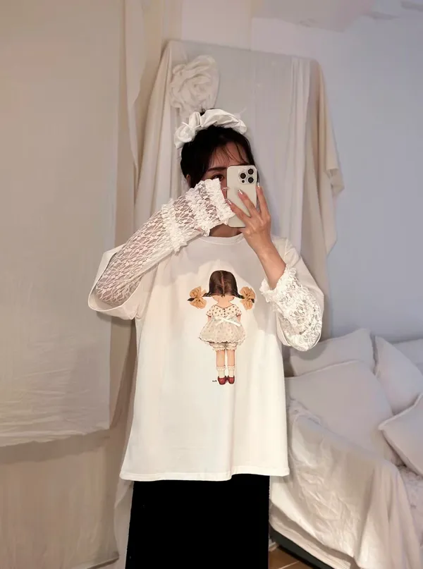 Cute Printed Women's T-Shirt, Comfortable and Breathable, Fashionable and Versatile
