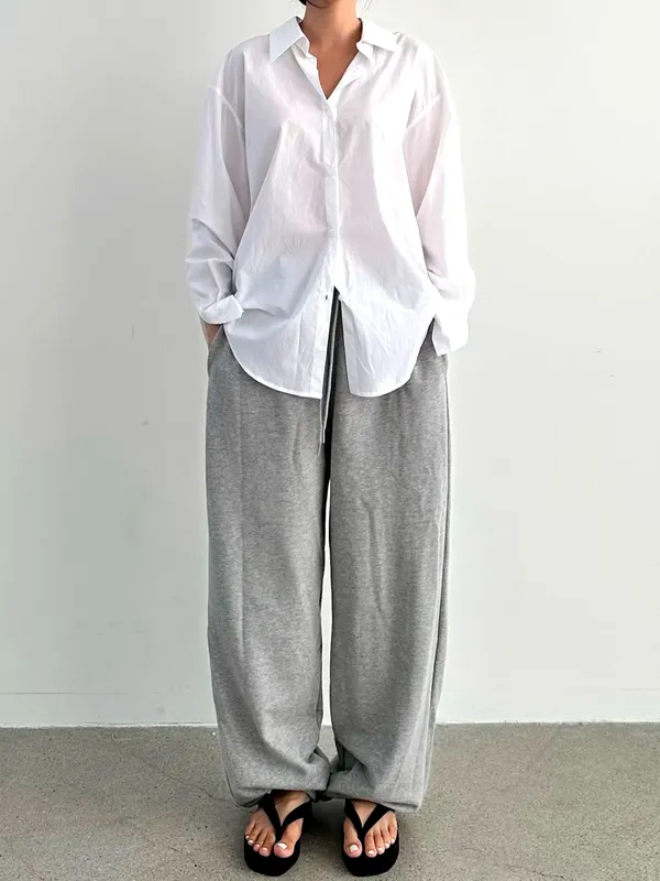 Minimalist White Shirt, Fashionable Versatile Women's Top