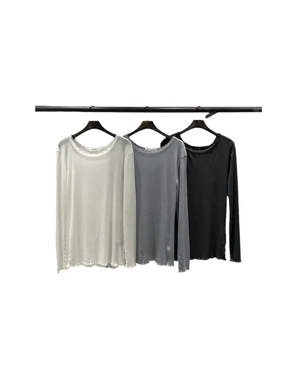 เสื้อยืดแขนยาวสไตล์มินิมอล - สบายและระบายอากาศได้ดีสำหรับการสวมใส่ในชีวิตประจำวัน