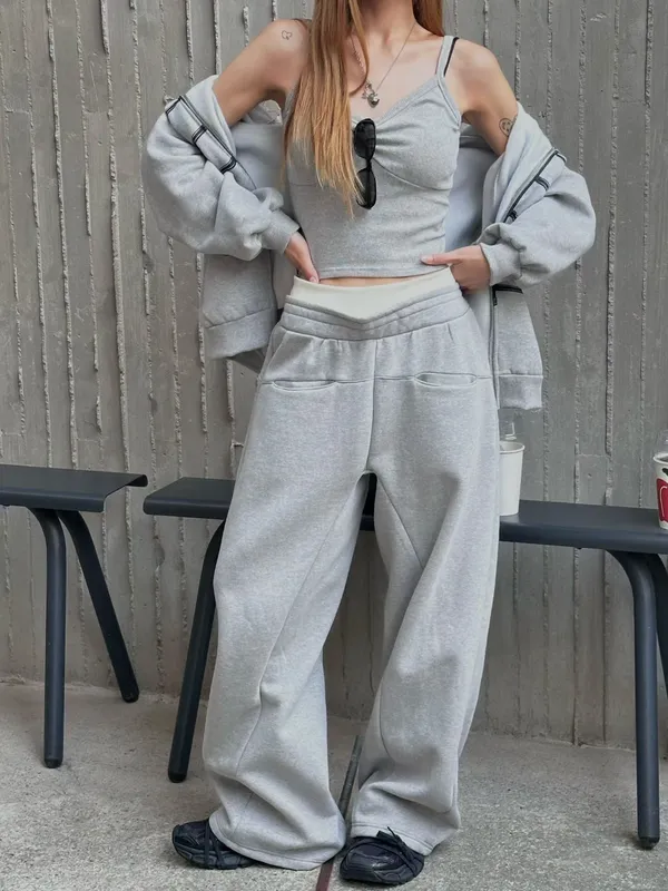 Stylish Casual Gray Women's Pants - Comfortable and Versatile