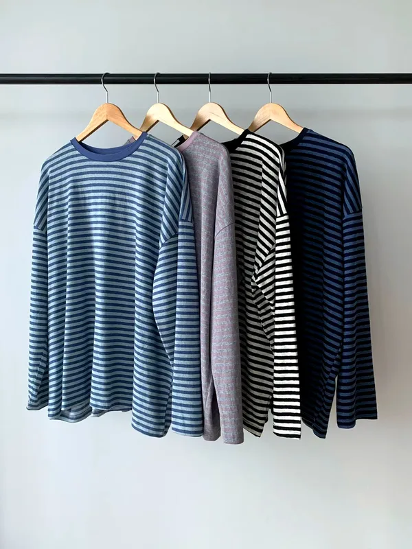 Fashionable Striped Women's T-Shirt, Comfortable and Versatile