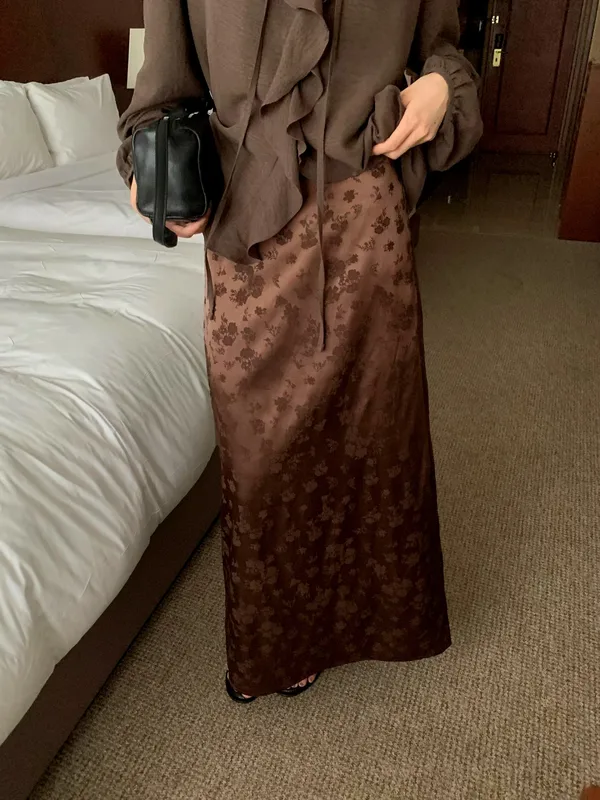 Elegant Floral Long Dress - Showcase Your Feminine Charm, New Arrival