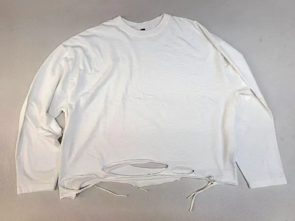Trendy Distressed Long Sleeve T-Shirt for Men - Versatile Casual Wear