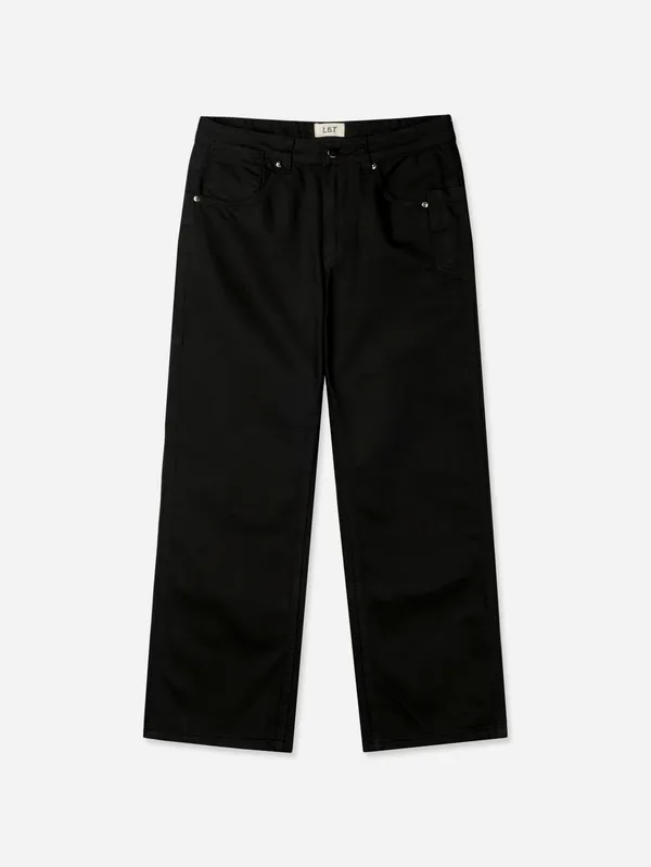Stylish Black Loose Fit Men's Pants - Comfortable and Versatile