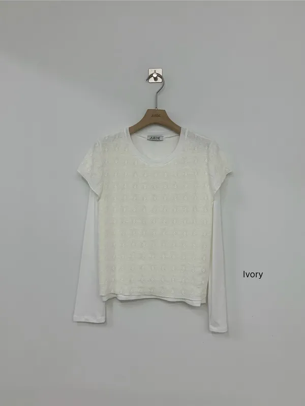 Elegant Lady Style White Long Sleeve Top