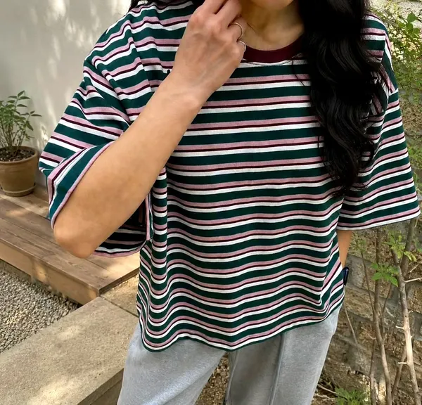 Striped Loose Women's Top, Comfortable and Stylish