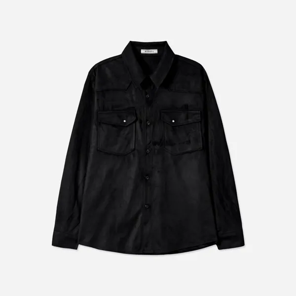 Stylish Black Long Sleeve Shirt for Men - Elegant and Versatile
