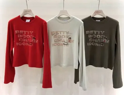 Stylish and Unique Printed Long Sleeve T-Shirt, Comfortable and Versatile